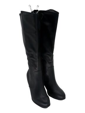 Style & Co Addyy Black Smooth Ankle Boots Extra Wide Calf Size 9.5W